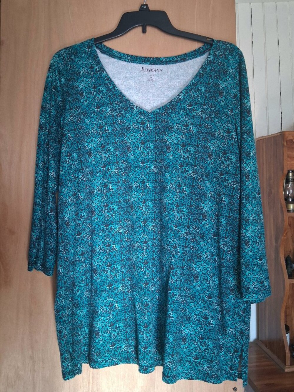 Romans long sleeve print tunic top Size M 14/16W